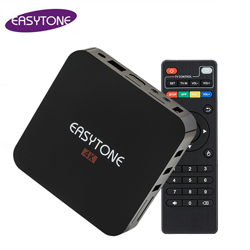 EASYTONE Android TV Box Quad-Core Chip Support 4K Full HD 2.4G Wi-Fi /H.265 Google Smart TV Box